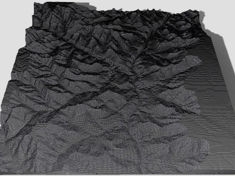 Mountain landscape The Grand Canyon in Arizona USA 3D Model