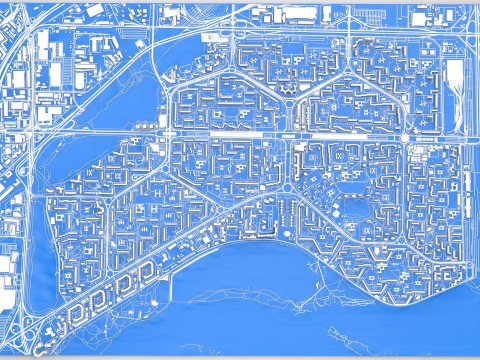 Cityscape Kyiv Ukraine Obolon fragment city 3Dモデル