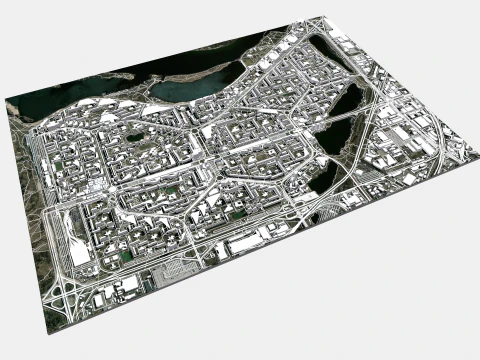 Cityscape Kyiv Ukraine Obolon fragment city 3D Model