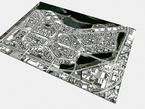Cityscape Kyiv Ukraine Obolon fragment city 3Dモデル