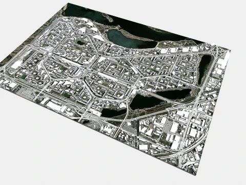 Cityscape Kyiv Ukraine Obolon fragment city 3D Model