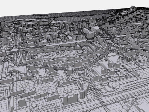 Cityscape Kyiv Ukraine Obolon fragment city 3D Model