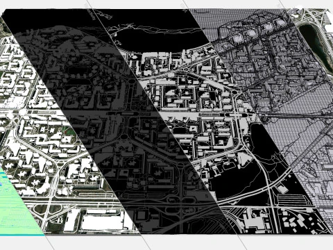 Cityscape Kyiv Ukraine Obolon fragment city 3D Model