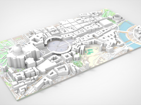 St Peters Square Vatican 3D-Modell