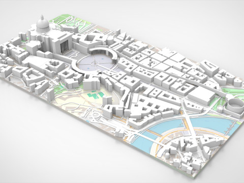 St Peters Square Vatican 3D Model