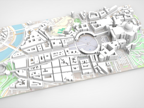 St Peters Square Vatican 3D Model
