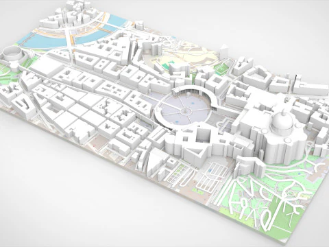 St Peters Square Vatican 3D Model