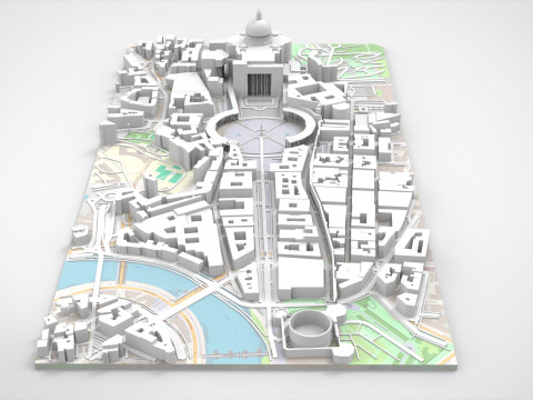 St Peters Square Vatican 3D Model