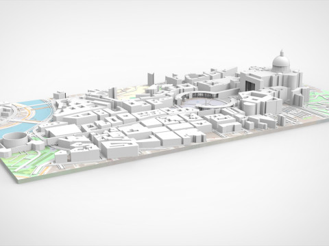St Peters Square Vatican 3D Model