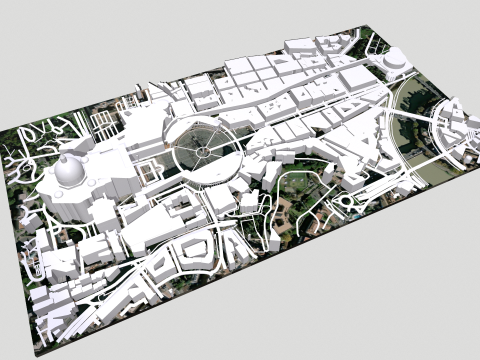 St Peters Square Vatican 3D Model