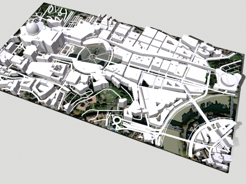 St Peters Square Vatican 3D Model