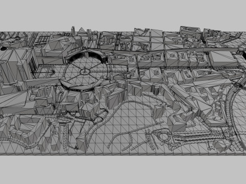 St Peters Square Vatican 3D Model