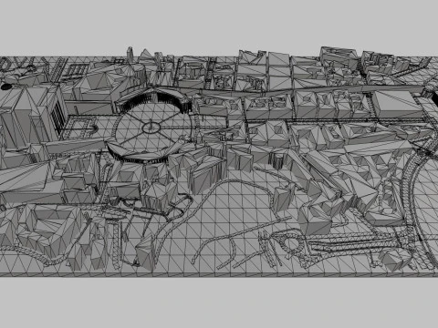 St Peters Square Vatican 3D Model