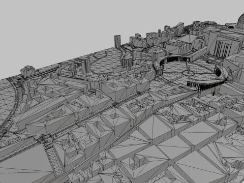 St Peters Square Vatican 3D Model