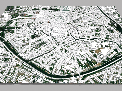 Cityscape Brugge Belgium Modelo 3D