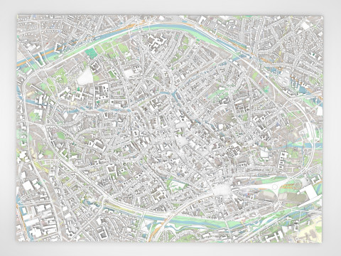 Cityscape Brugge Belgium Modelo 3D