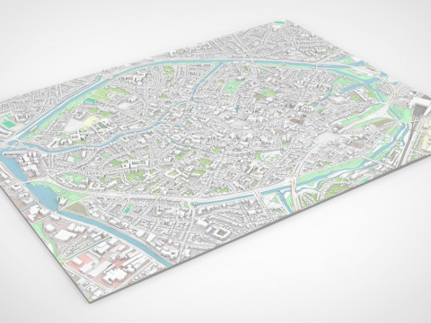 Cityscape Brugge Belgium Modelo 3D