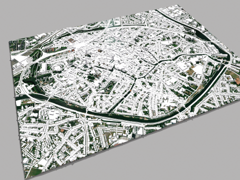 Cityscape Brugge Belgium Modelo 3D
