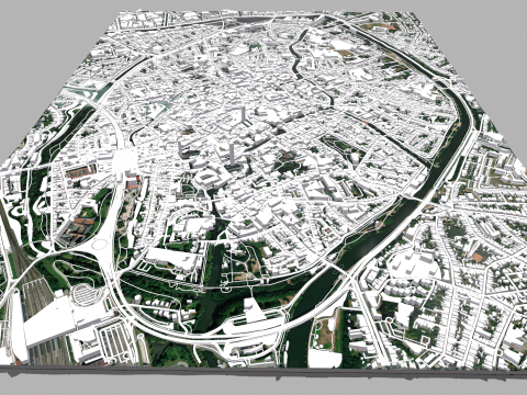 Cityscape Brugge Belgium Modelo 3D