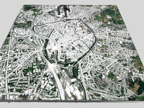 Cityscape Brugge Belgium Modelo 3D