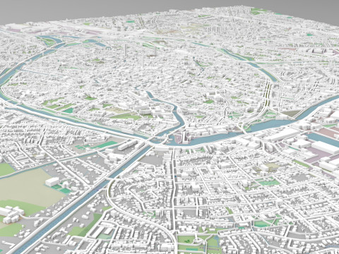 Cityscape Brugge Belgium Modelo 3D