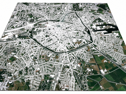 Cityscape Brugge Belgium Modelo 3D