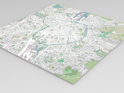 Cityscape Brugge Belgium Modelo 3D