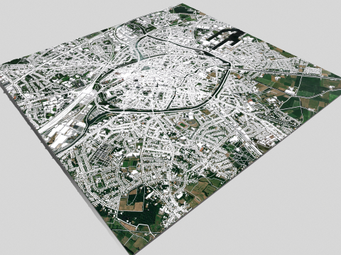Cityscape Brugge Belgium Modelo 3D