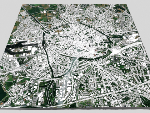 Cityscape Brugge Belgium Modelo 3D