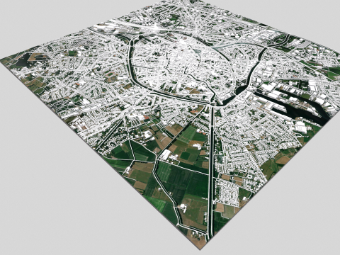 Cityscape Brugge Belgium Modelo 3D