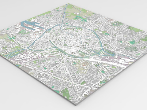 Cityscape Brugge Belgium Modelo 3D