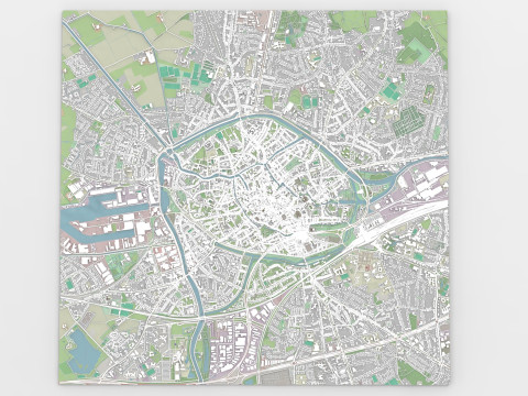 Cityscape Brugge Belgium Modelo 3D