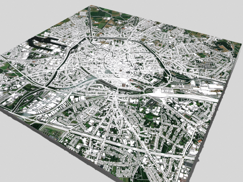 Cityscape Brugge Belgium Modelo 3D