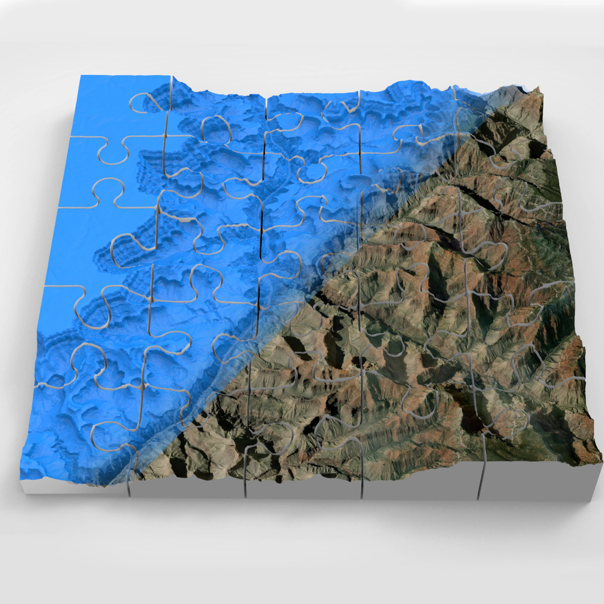 Puzzle Mountain landscape The Grand Canyon Arizona USA 3D Model .c4d .max .obj .3ds .fbx .stl .blend 