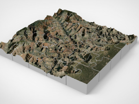Puzzle Mountain landscape The Grand Canyon Arizona USA 3D 모델