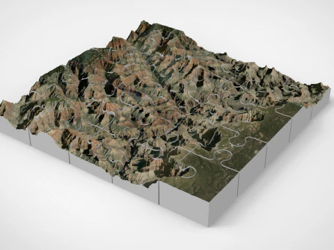 Puzzle Mountain landscape The Grand Canyon Arizona USA 3D Model