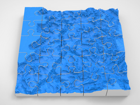 Puzzle Mountain landscape The Grand Canyon Arizona USA 3D 모델