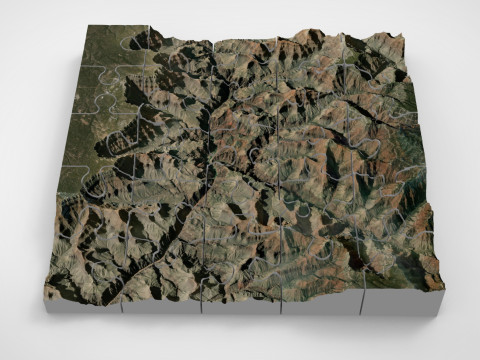 Puzzle Mountain landscape The Grand Canyon Arizona USA 3D 모델