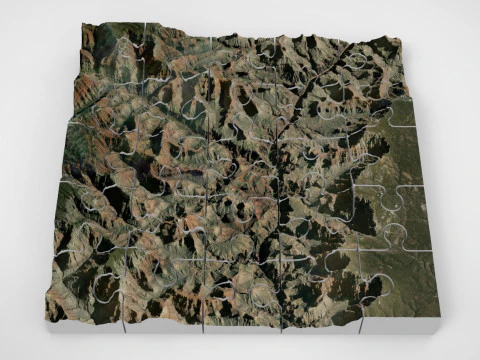 Puzzle Mountain landscape The Grand Canyon Arizona USA 3D Model