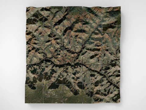 Puzzle Mountain landscape The Grand Canyon Arizona USA 3D Model