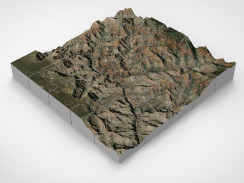 Puzzle Mountain landscape The Grand Canyon Arizona USA 3D 모델