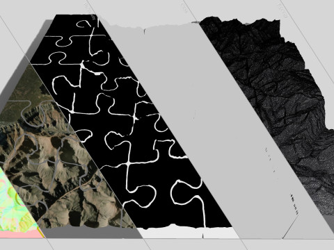 Puzzle Mountain landscape The Grand Canyon Arizona USA 3D 모델