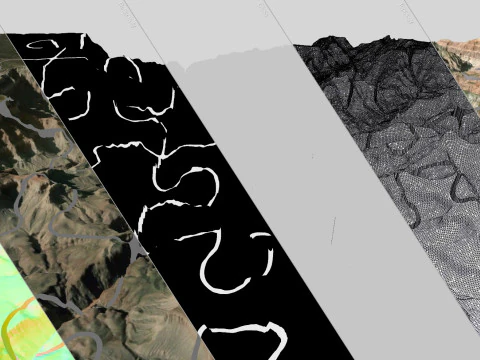 Puzzle Mountain landscape The Grand Canyon Arizona USA 3D Model