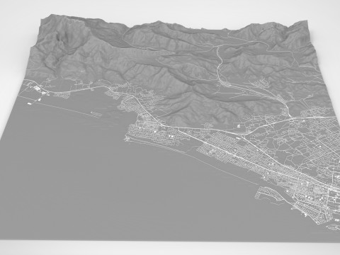 Cityscape Ras al-Khaimah United Arab Emirates 3D Модель