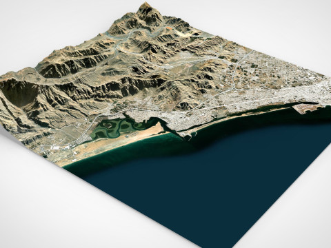 Cityscape Ras al-Khaimah United Arab Emirates 3D Модель