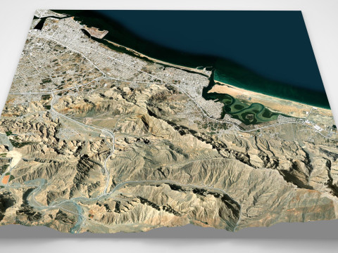 Cityscape Ras al-Khaimah United Arab Emirates 3D Модель
