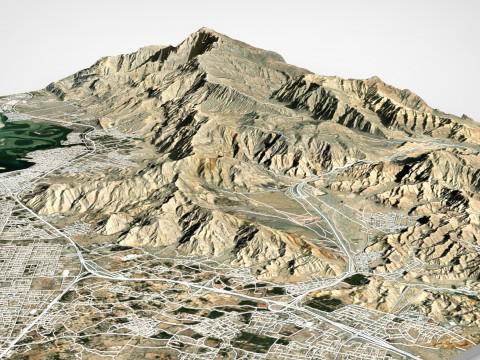 Cityscape Ras al-Khaimah United Arab Emirates 3D Модель