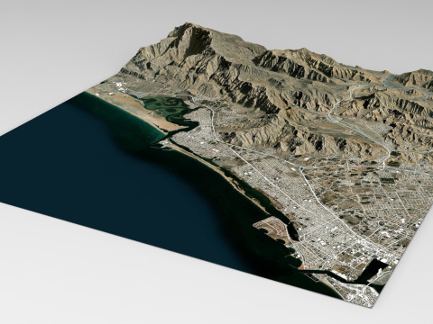 Cityscape Ras al-Khaimah United Arab Emirates 3D Модель