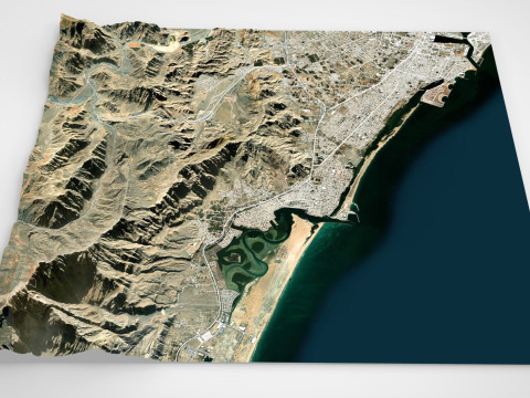 Cityscape Ras al-Khaimah United Arab Emirates 3D Модель