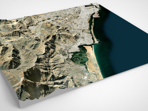 Cityscape Ras al-Khaimah United Arab Emirates 3D Модель